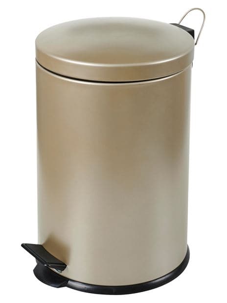 GOLD Golden pedal bin H 46.5 cm - Ø 29.5 cm - best price from Maltashopper.com CS668395