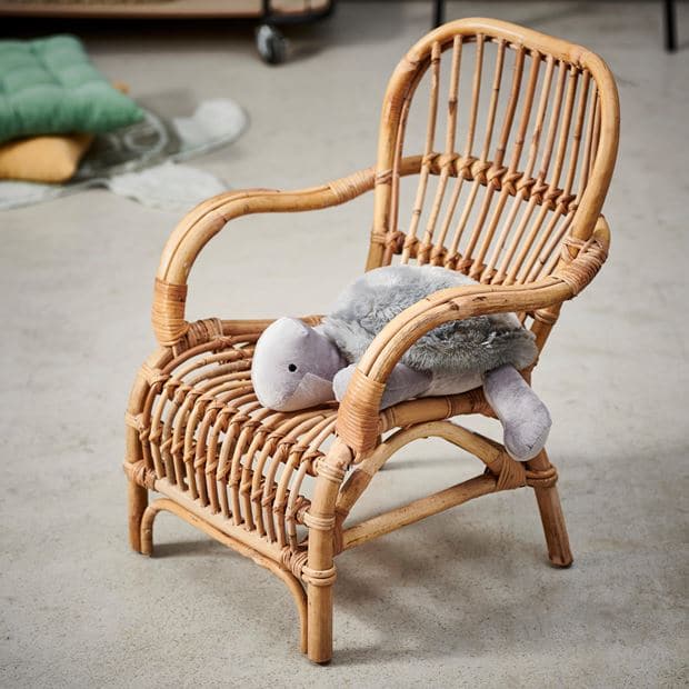 BANDUNG MINI Natural children's chair H 57 x W 44 x L 56 cm - best price from Maltashopper.com CS653541