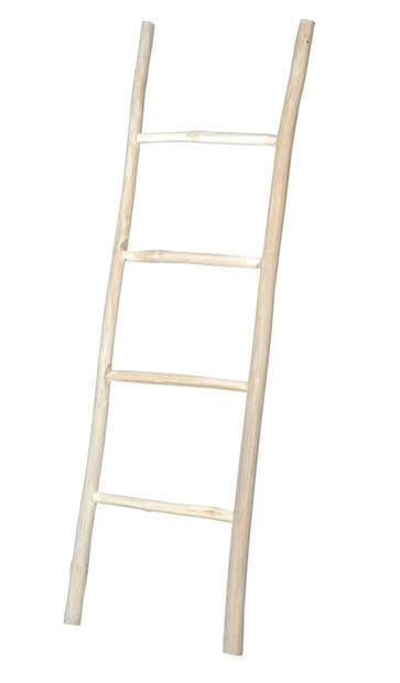 TEAK Natural ladder H 150 x W 45 x D 4 cm - best price from Maltashopper.com CS643468