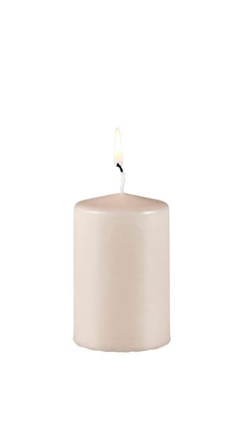 PURE Light brown cylindrical candle H 9 cm - Ø 6 cm - best price from Maltashopper.com CS664118