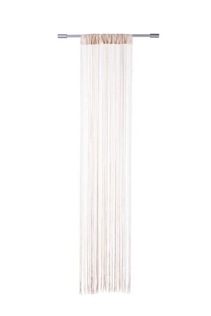 BEIGE Beige curtain with fringes W 90 x L 200 cm - best price from Maltashopper.com CS635117