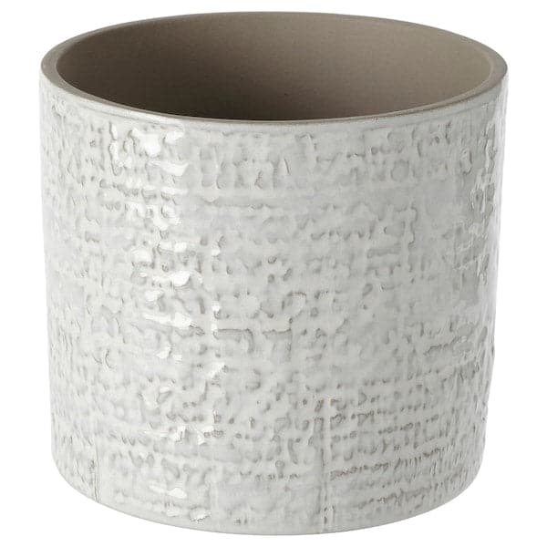 CHIAFRÖN - Plant pot, in/outdoor white, 12 cm