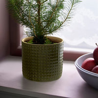 CHIAFRÖN - Plant pot, in/outdoor dark green, 12 cm - best price from Maltashopper.com 30574563