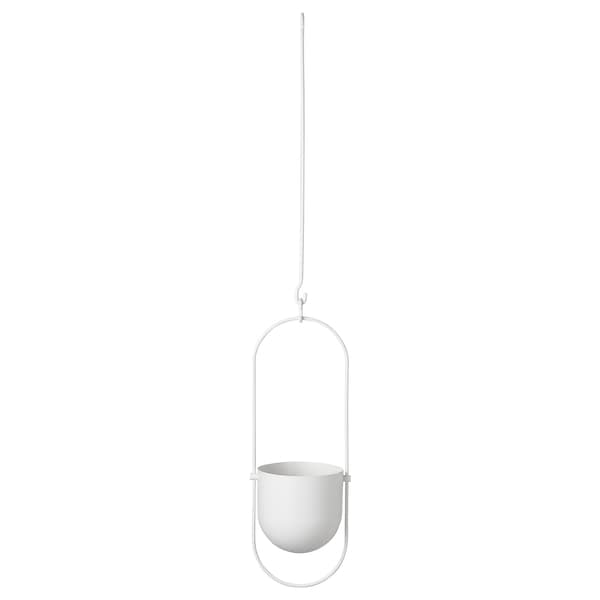 CHILISTRÅN - Hanging planter, in/outdoor white, 12 cm