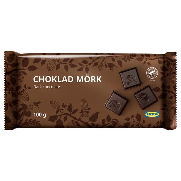 CHOKLAD MÖRK - Dark chocolate tablet, Rainforest Alliance Certified