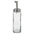 CITRONHAJ oil/vinegar bottle, clear glass/stainless steel, 16 cm