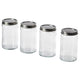 CITRONHAJ spice jar, clear glass/stainless steel, 7 cm, 4 pack