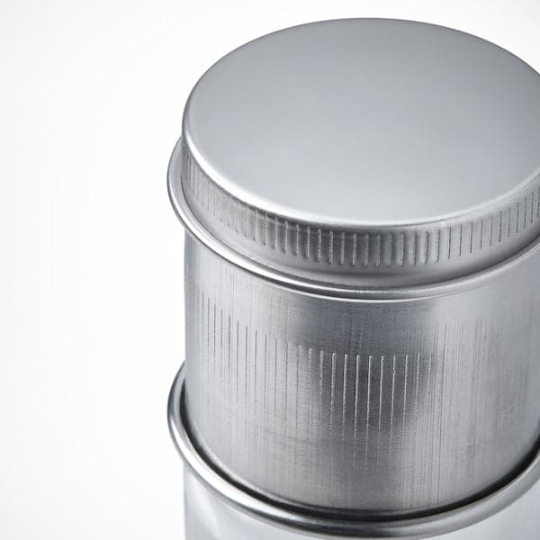 Ikea CITRONHAJ - Spice mill, clear glass/stainless steel, 15 cm