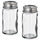 CITRONHAJ - CITRONHAJ Salt and pepper shakers, clear glass/stainless steel, 8 cm