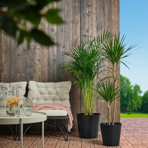Ikea CITRONMELISS - Plant pot, in/outdoor/anthracite, 24 cm