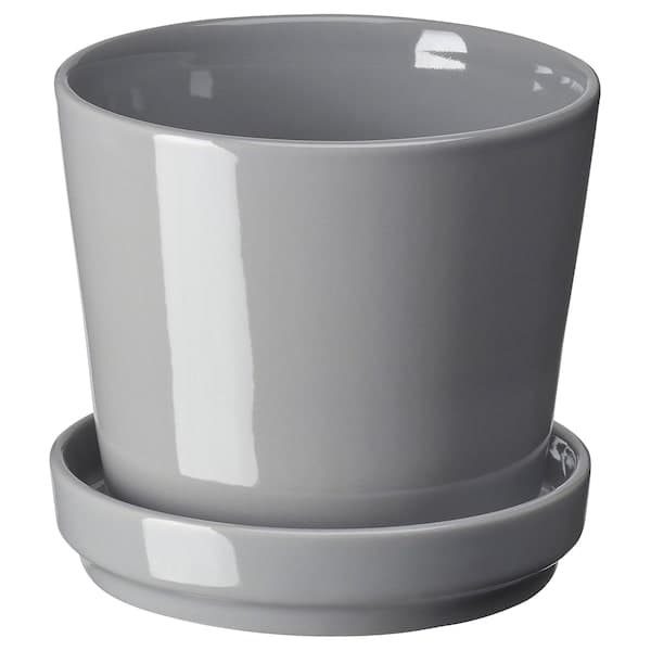 CITRUSFRUKT FLOWERPOT, with saucer, for in / outdoor gray,9 cm - best price from Maltashopper.com 80508434