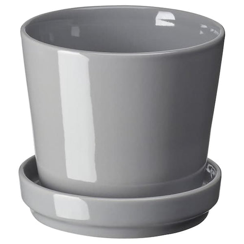 CITRUSFRUKT FLOWERPOT, with saucer, for in / outdoor gray,9 cm