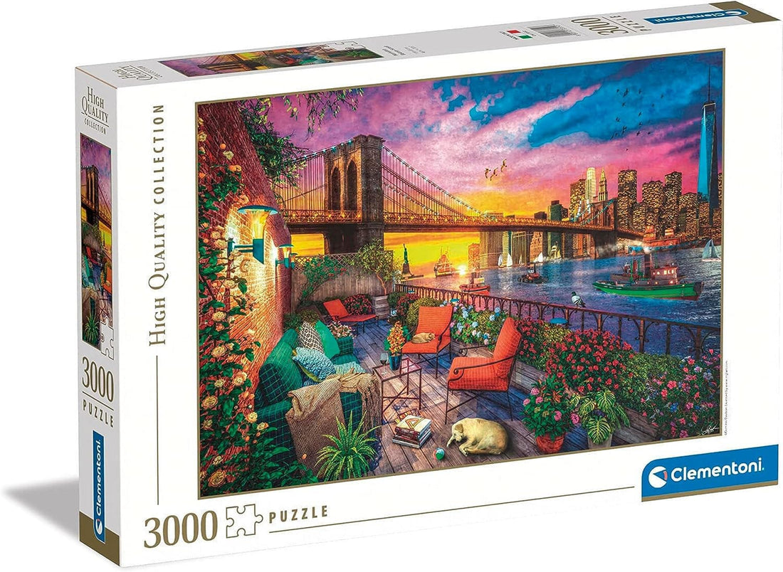 3000 Piece Jigsaw Puzzle - Manhattan Balcony Sunset