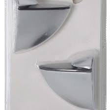 Bricocenter SET OF 2 BRACKETS FOR GLASS SIDES CLIP 3-6mm CHROME