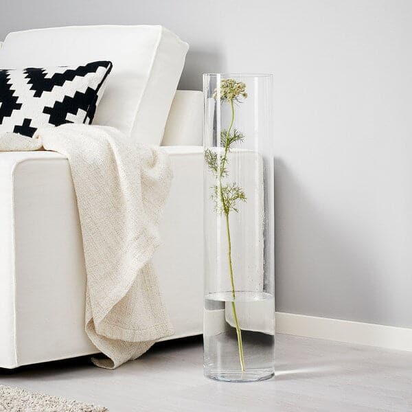 CYLINDER - Vase, clear glass, 68 cm - best price from Maltashopper.com 60223328
