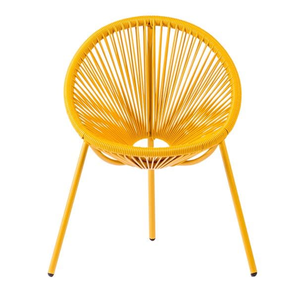 ACAPULCO Yellow children's chair H 56 x W 43 x D 42 cm