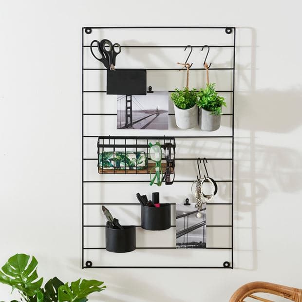 MODULAR Wall organizer black H 80 x W 50 cm - best price from Maltashopper.com CS605185