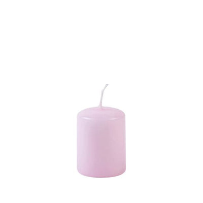 CYLINDER Pink cylindrical candle H 5 cm - Ø 4 cm