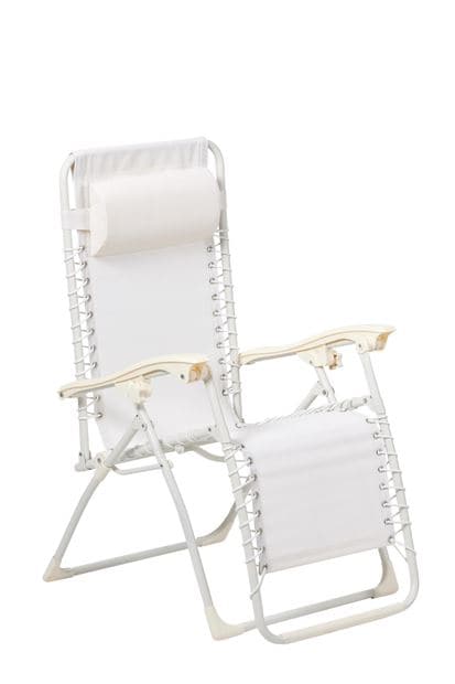 RELAX Deckchair white H 116 x W 65.5 x D 91 cm - best price from Maltashopper.com CS629664