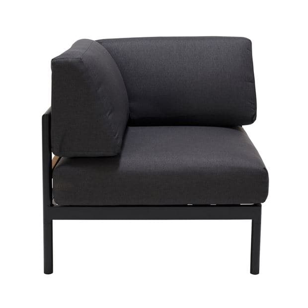 HANNA Lounge corner armchair black H 59 x W 77.2 x L 77.2 cm - best price from Maltashopper.com CS668325