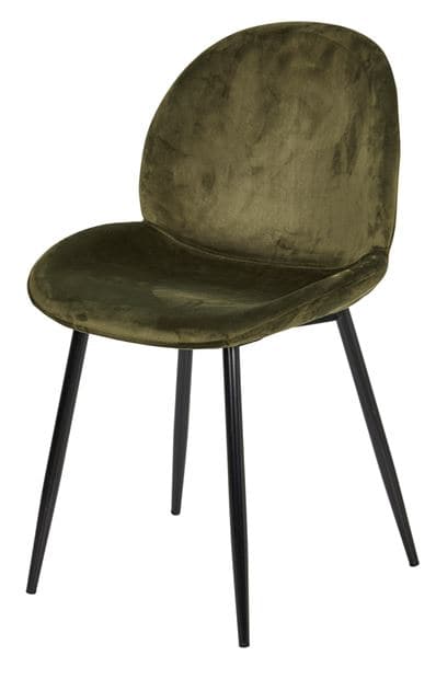 Casa FREYO Olive green chair H 82 x W 50 x D 53 cm