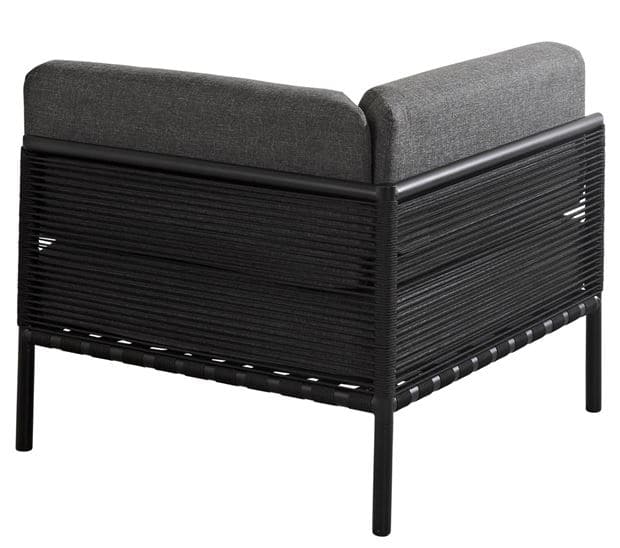 JUMBO Black corner armchair H 61 x W 87 x D 87 cm - best price from Maltashopper.com CS629419