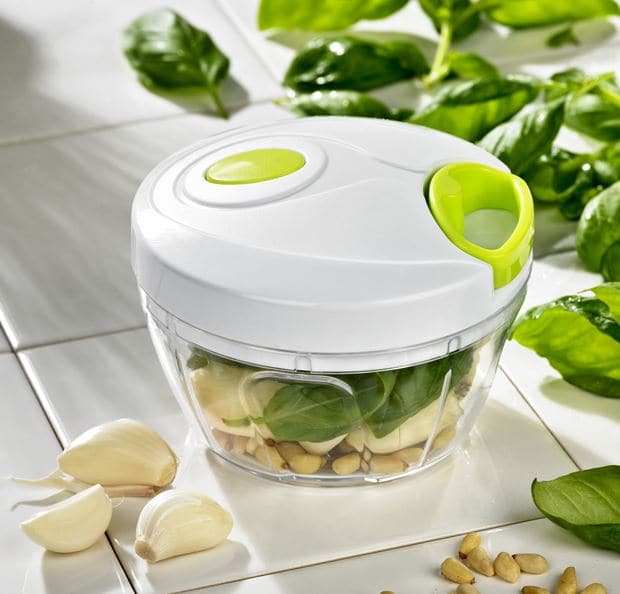 VIDA VERDE Mini white, green, transparent vegetable mincer H 9.3 cm - Ø 12.5 cm - best price from Maltashopper.com CS554505