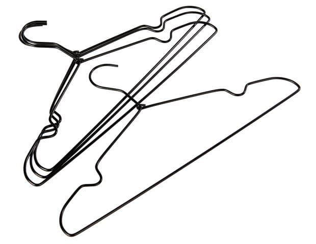 INFINITY BLACK Hangers set of 4 black H 21.5 x W 41 cm