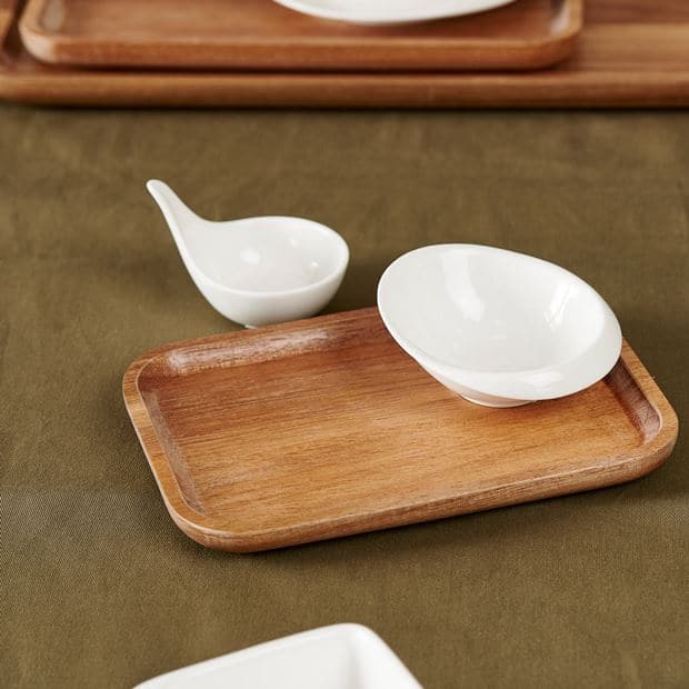 ACACIA Natural plate H 1.8 x W 21 x D 14.5 cm - best price from Maltashopper.com CS622244