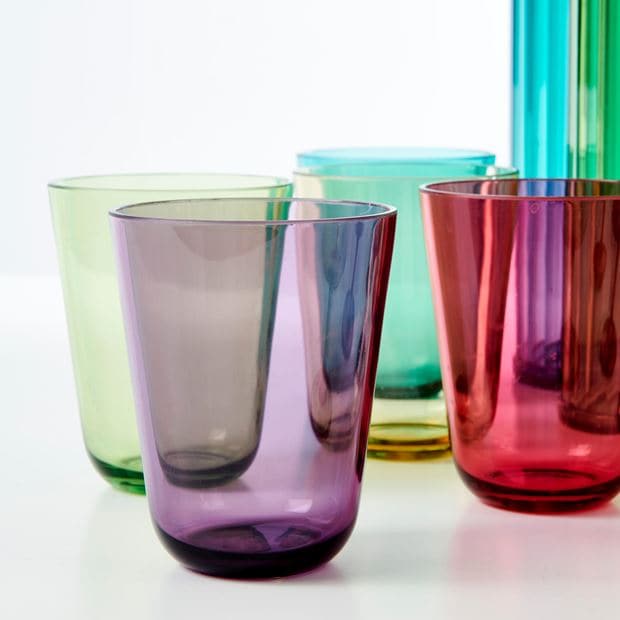 Casa BORA Glass 5 colors various colors H 10,5 cm - Ø 8 cm