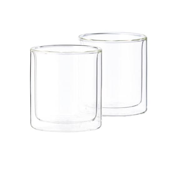 RELAX Wall glass set of 2 transparent H 8.5 cm - Ø 7.5 cm