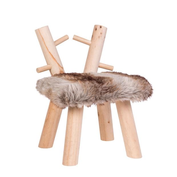 RUDOLF Natural stool H 41 x W 30 x D 30 cm - best price from Maltashopper.com CS611198