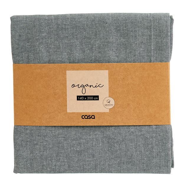 ORGANIC Dark gray tablecloth W 140 x L 200 cm - best price from Maltashopper.com CS616469