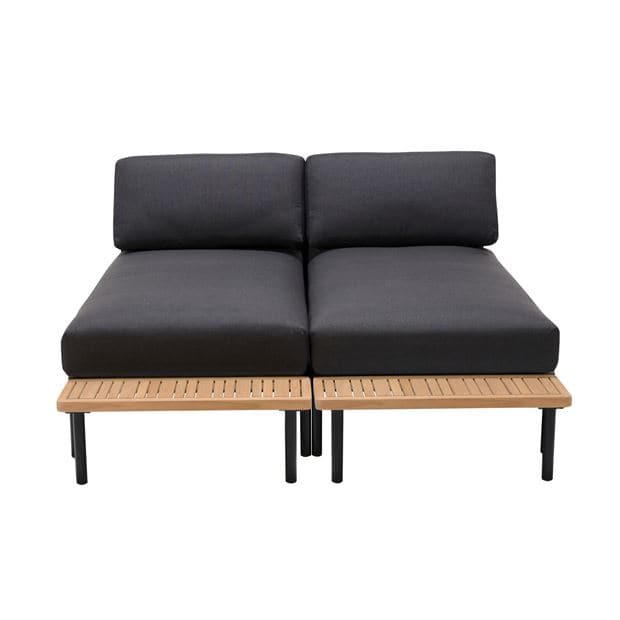 HANNA Lounge chair black H 59 x W 73.8 x L 150.9 cm - best price from Maltashopper.com CS668304