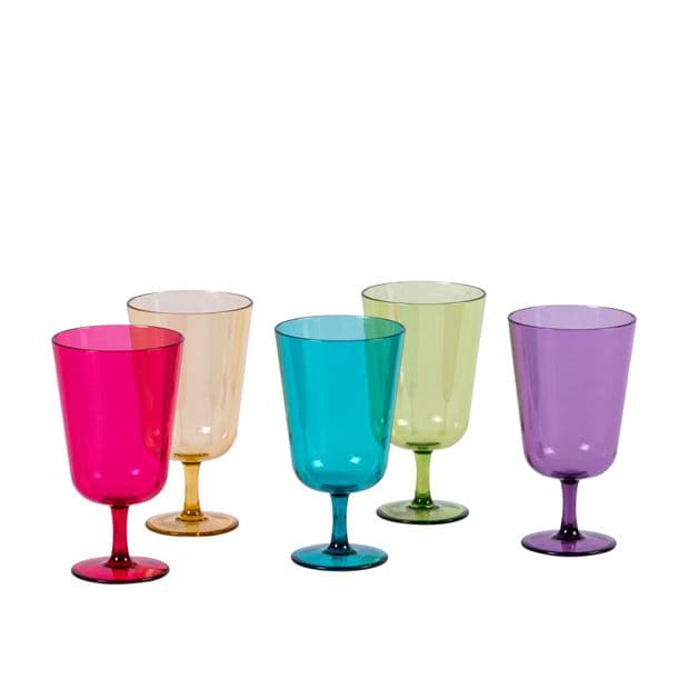 Casa BORA Wine glass 5 various colours H 14.5 cm - Ø 8 cm