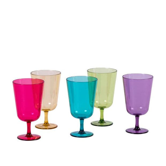 Casa BORA Wine glass 5 various colours H 14.5 cm - Ø 8 cm