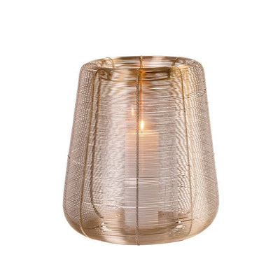 STELLAR Golden lantern H 32 cm - Ø 35 cm - Ø 15 cm - best price from Maltashopper.com CS656705
