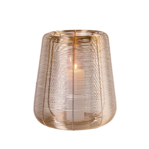 STELLAR Golden lantern H 32 cm - Ø 35 cm - Ø 15 cm