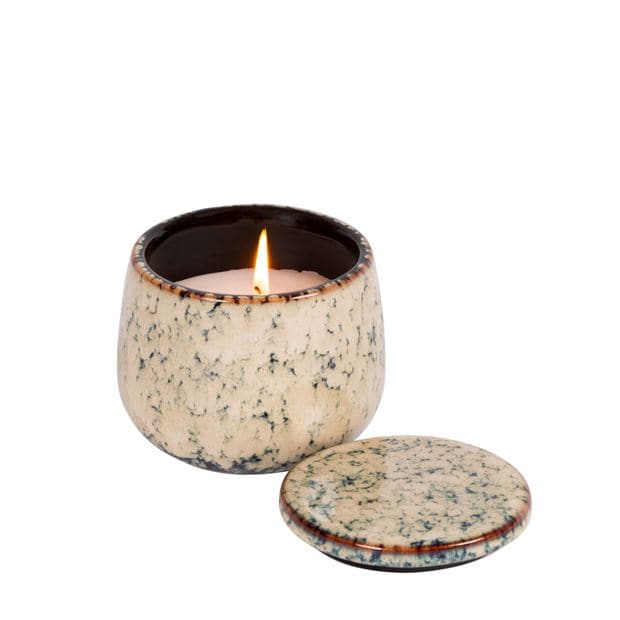 CERAMIC Blue vase candle H 8 cm - Ø 9.5 cm - best price from Maltashopper.com CS661094