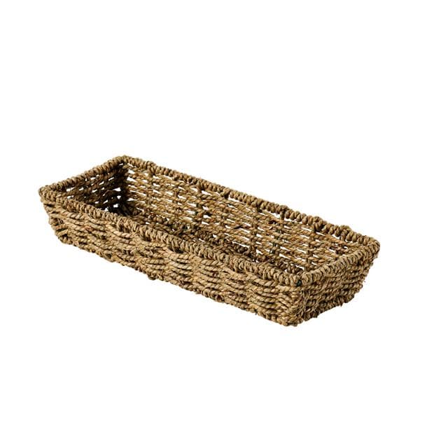 CALI SEAGRASS Natural basket H 6 x W 36 x D 14 cm - best price from Maltashopper.com CS663866