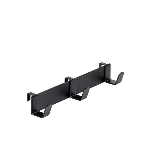 MODULAR Coat hanger with 3 hooks black H 3 x W 20 x D 3.5 cm - best price from Maltashopper.com CS649124