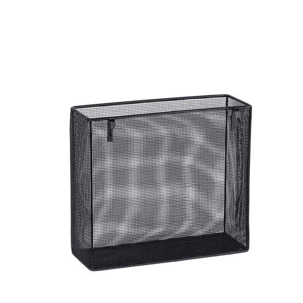 MODULAR Black metal basket H 22 x W 25 x D 9 cm