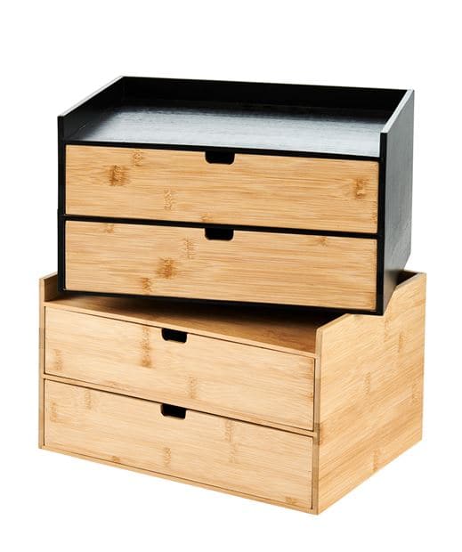 BAMBOO Storage unit with 2 drawers, 2 color variants - best price from Maltashopper.com CS664881