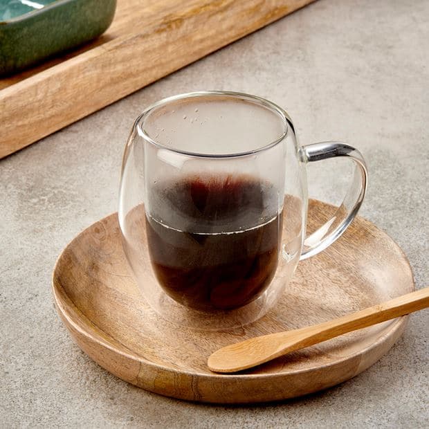 LAGOM Mug Double-walled transparent H 11 cm - Ø 8 cm