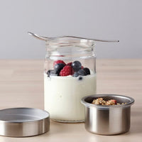 DAGKLAR - Jar with insert, clear glass/stainless steel, 0.4 l - best price from Maltashopper.com 60497224