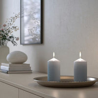 DAGLIGEN - Unscented candle, pale blue-grey, , 14 cm - best price from Maltashopper.com 30551712