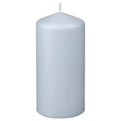 DAGLIGEN - Unscented candle, pale blue-grey, , 14 cm