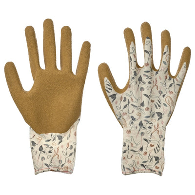 DAKSJUS - Gardening gloves, sprout motif off-white/yellow-brown,L - best price from Maltashopper.com 80567089