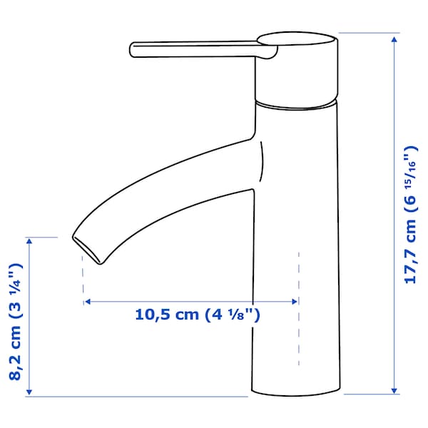 Ikea DALSKÄR - Washbasin mixer, stainless steel colour