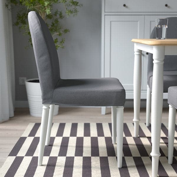 Ikea DANDERYD Chair, white / Vissle grey ,